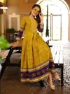 Mustard Yellow Rayon Print With Embroidery Work Anarkali Kurti Aaradhna 2030